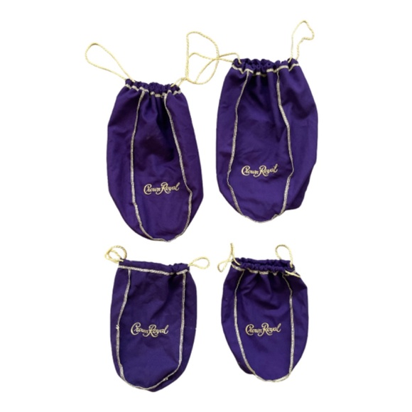 Crown Royal Purple Drawstring Pouches Set of 4 - Picture 7 of 7